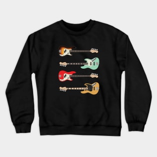 4 String P and J Style Bass Guitar Pack Crewneck Sweatshirt